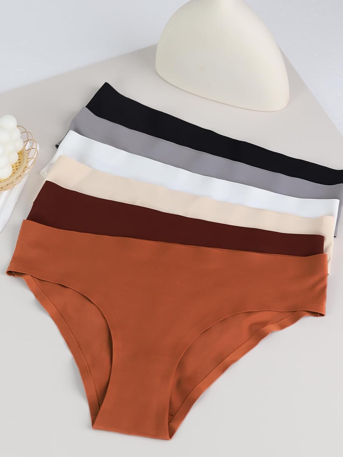 Kiqnsam No Show Low Rise Bikini Panties 6-Pack — image 3