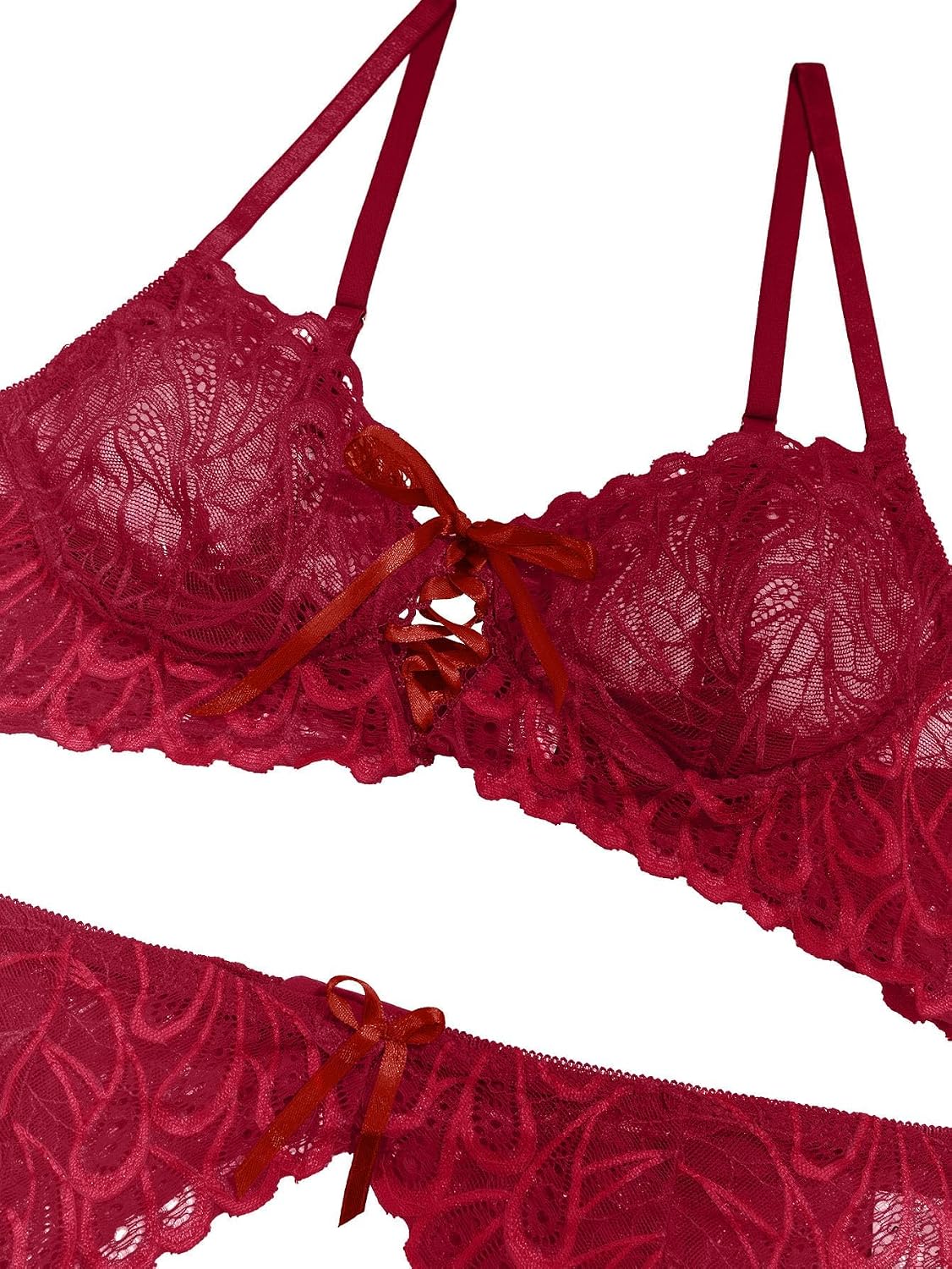 Lilosy 3-Piece Sexy Lingerie Set with Garter Belt — image 3