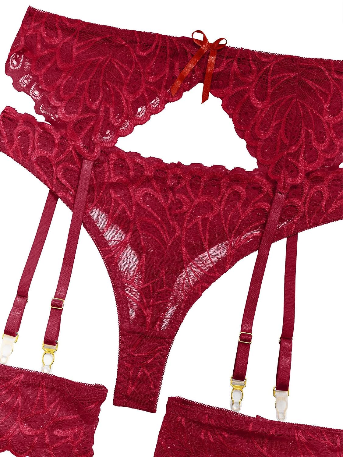 Lilosy 3-Piece Sexy Lingerie Set with Garter Belt — image 4