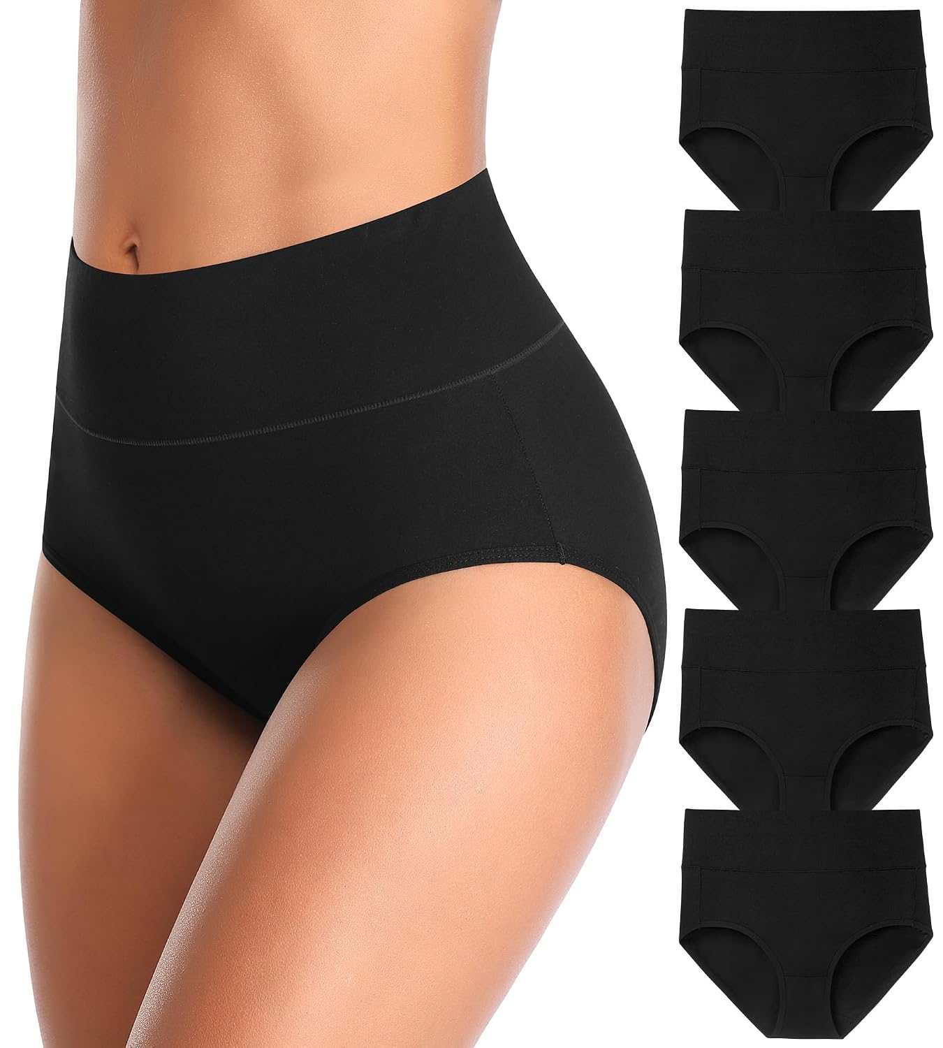 MISSWHO Cotton High Waisted Full Coverage Panties