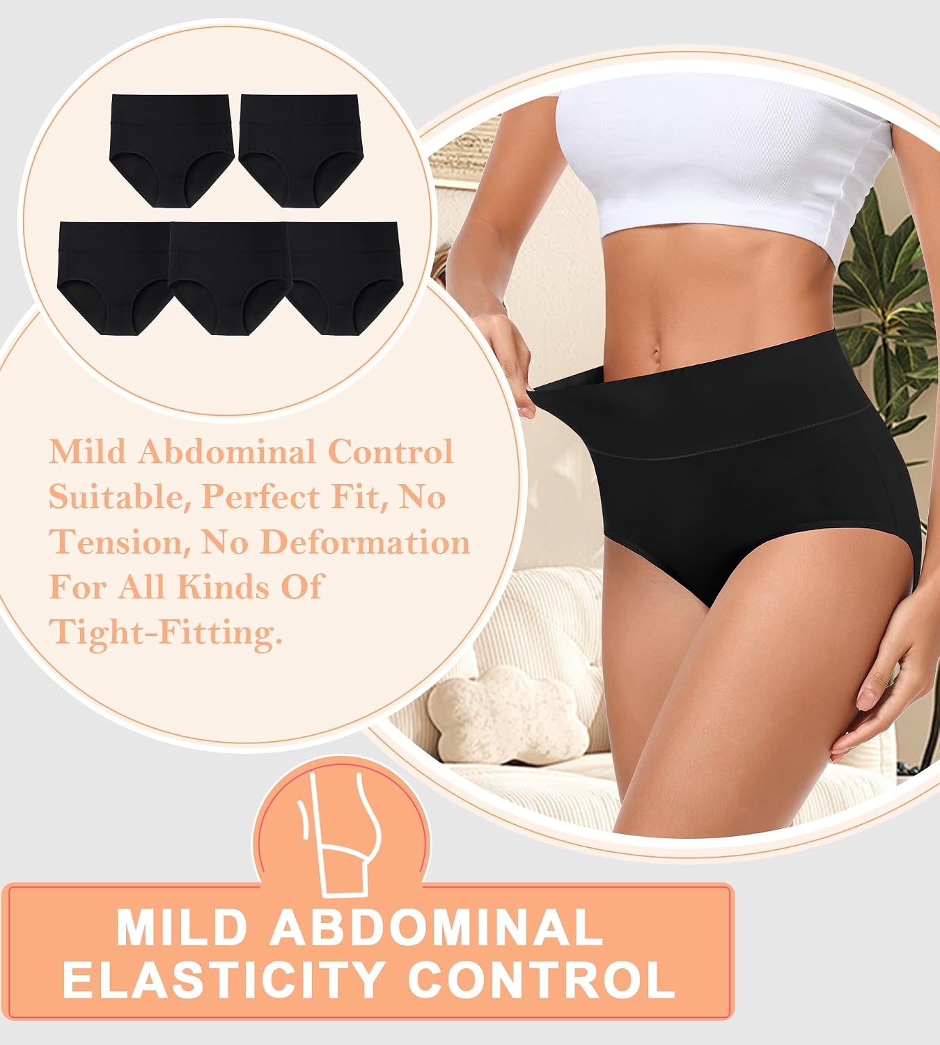 MISSWHO Cotton High Waisted Full Coverage Panties — image 3