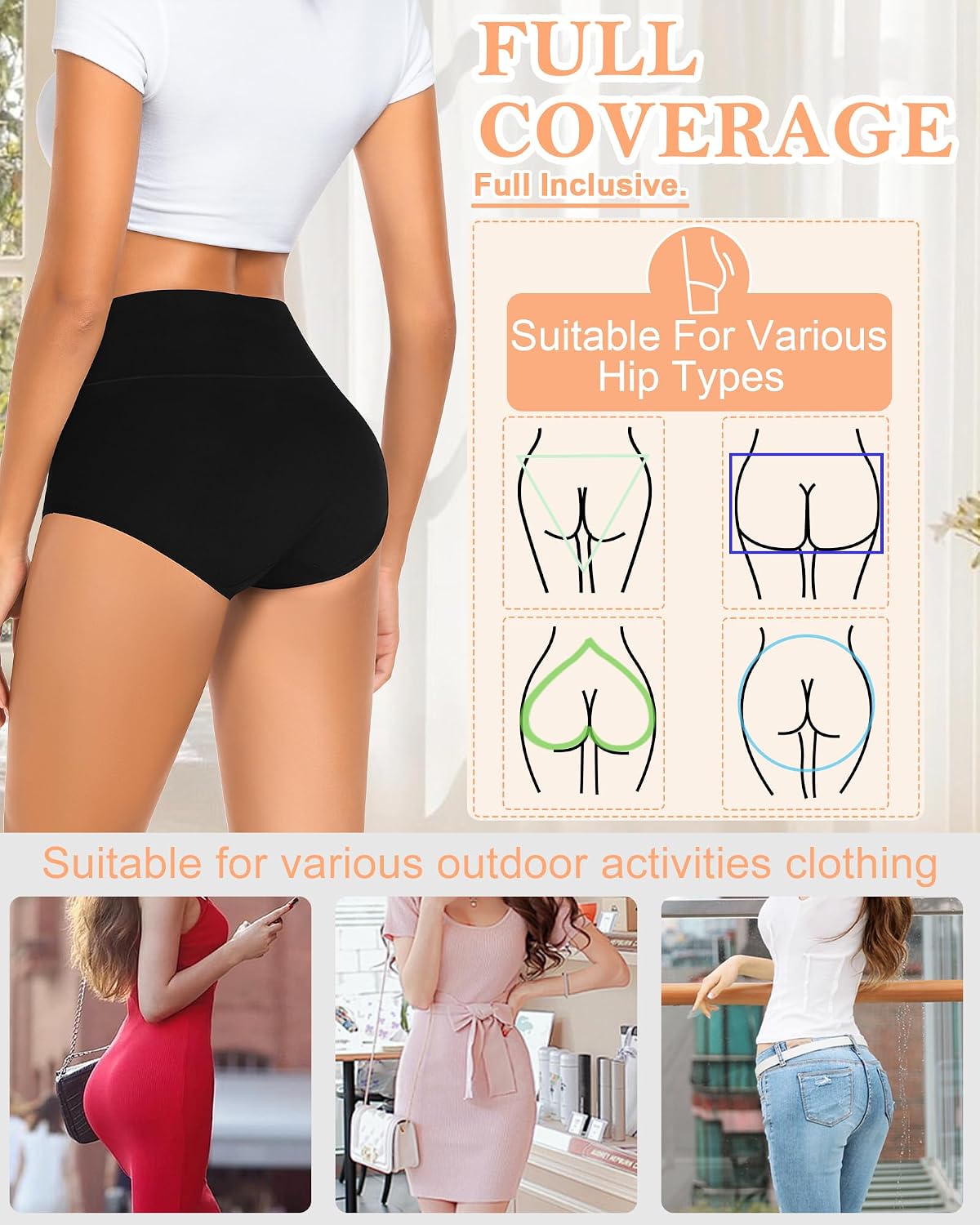 MISSWHO Cotton High Waisted Full Coverage Panties — image 4