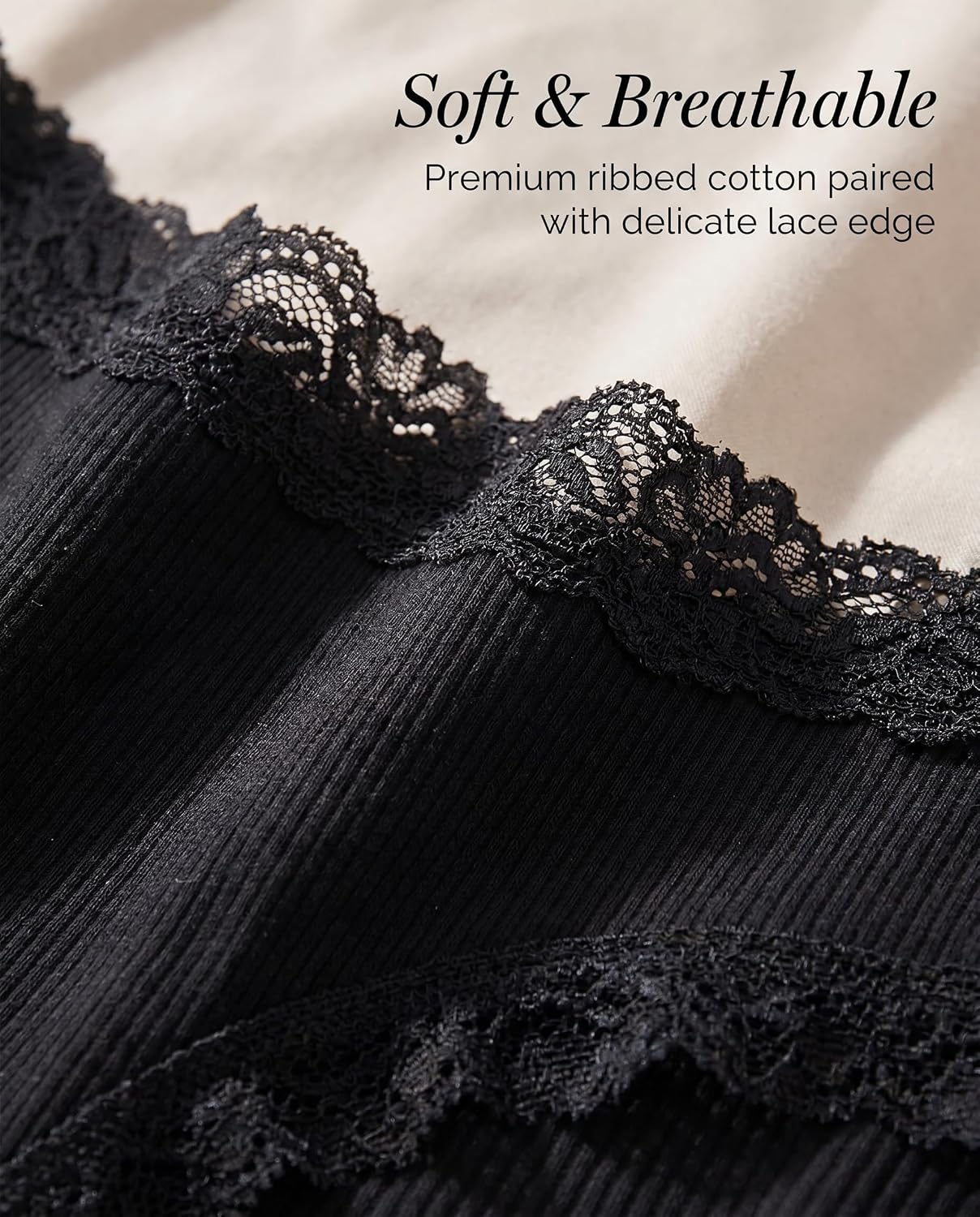 Knowyou Cotton No Roll Lace Hipster Panties — image 5