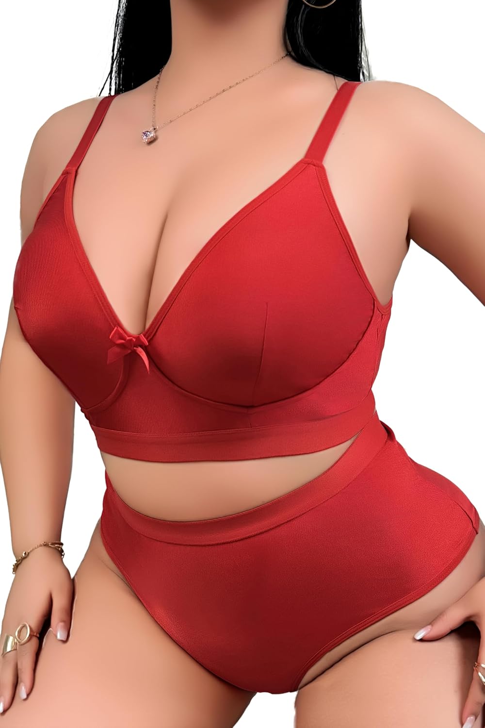 SecWpnConfy Plus Size Sheer Lingerie Set — image 3