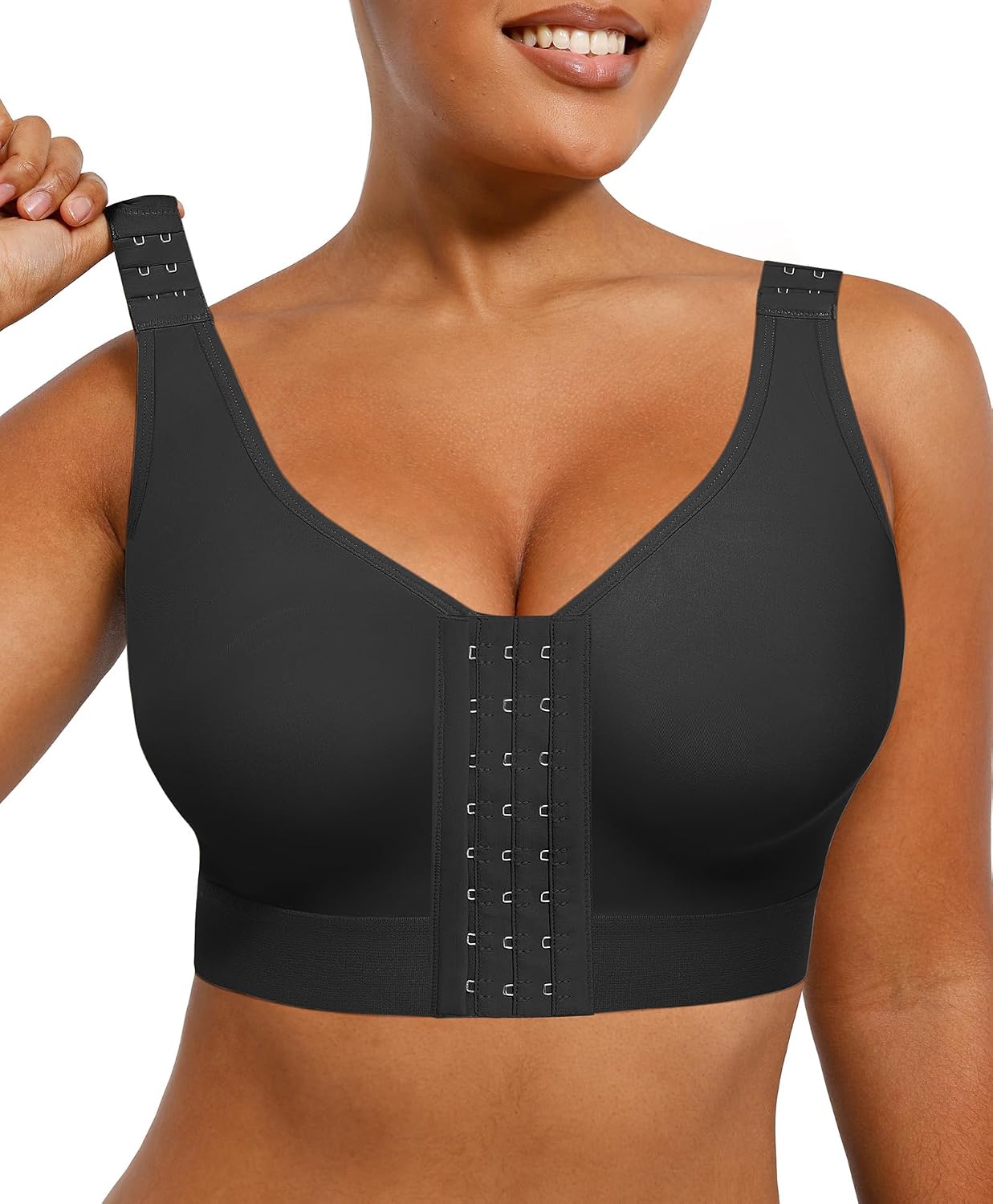 SHAPELLX Front Closure Post Surgery Compression Bra