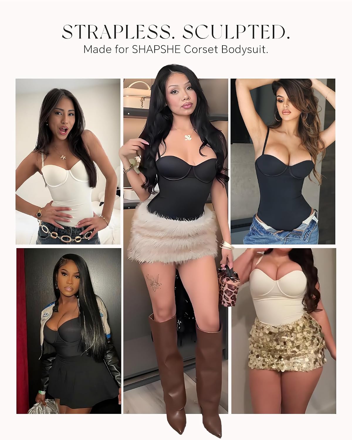 SHAPSHE Strapless Shapewear Corset Bodysuit — image 6