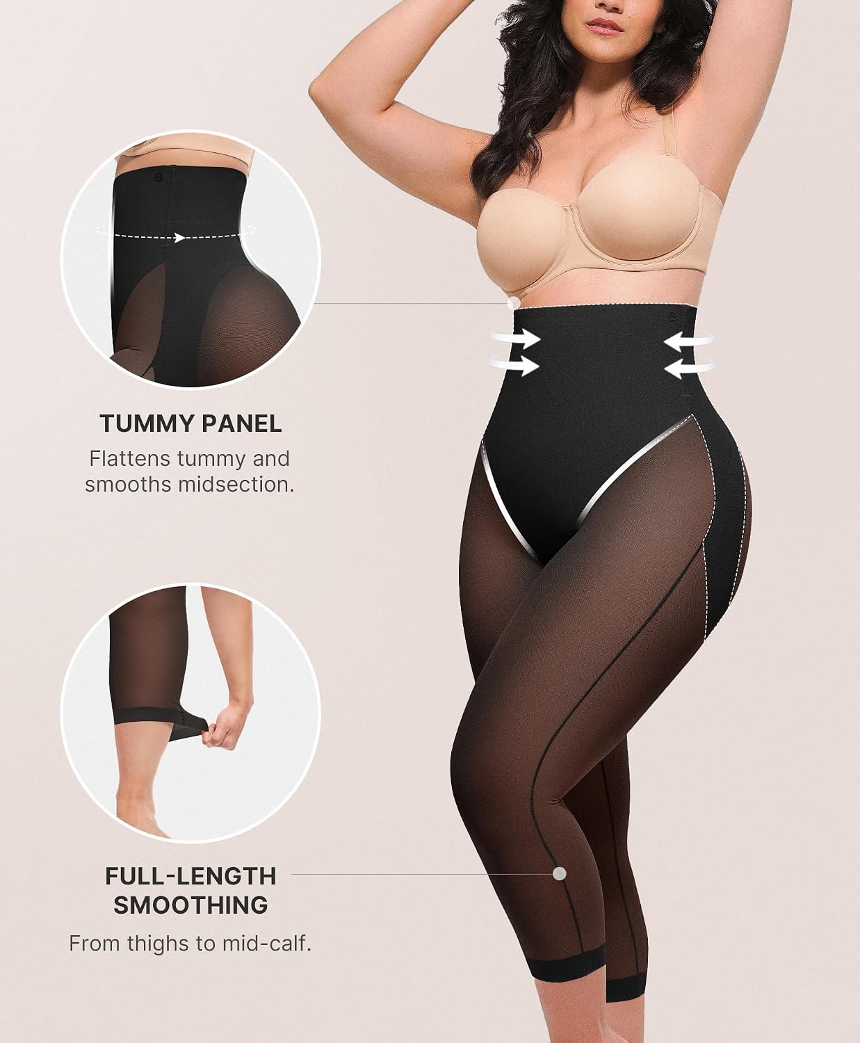 SHAPELLX Women's High Waist Body Shaper Panties — image 3