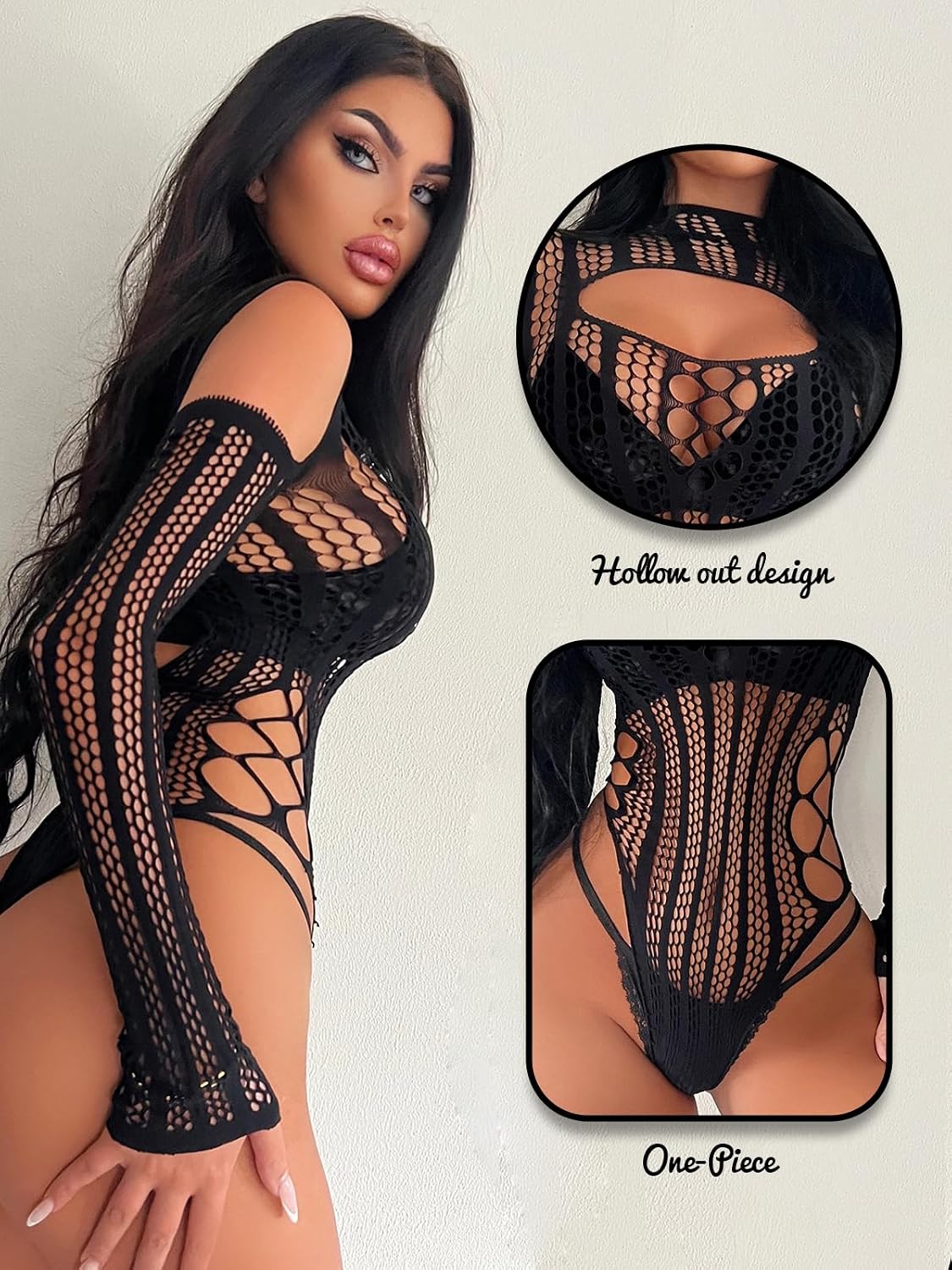 Buitifo Women's Mesh Fishnet Bodysuit Romper — image 2