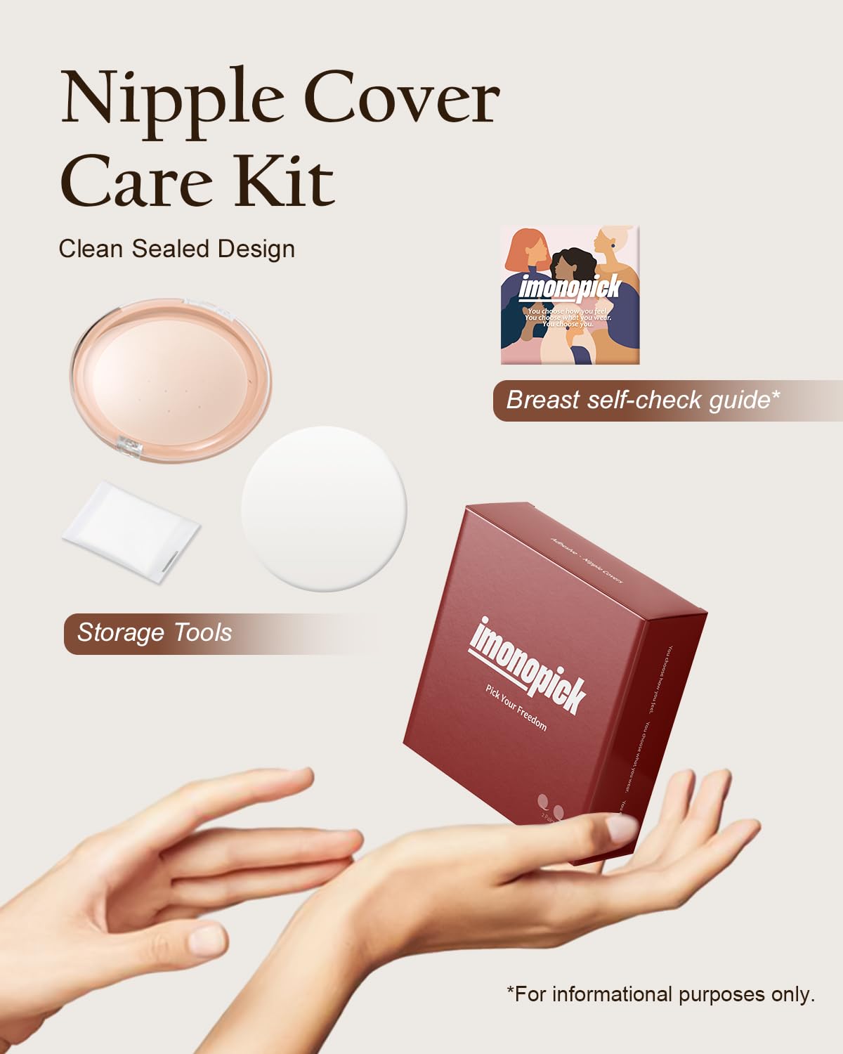 IMONOPICK Reusable Waterproof Nipple Covers with Travel Box — image 8
