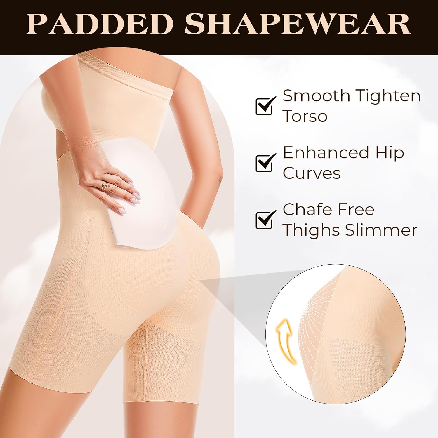 Anygirl High Waist Butt Enhancer Shapewear for Women — image 2