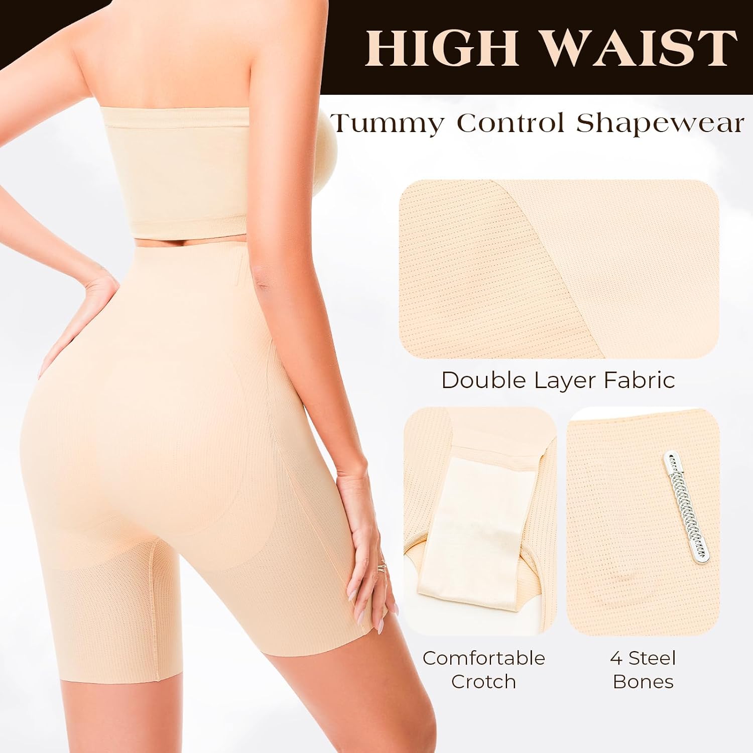 Anygirl High Waist Butt Enhancer Shapewear for Women — image 3