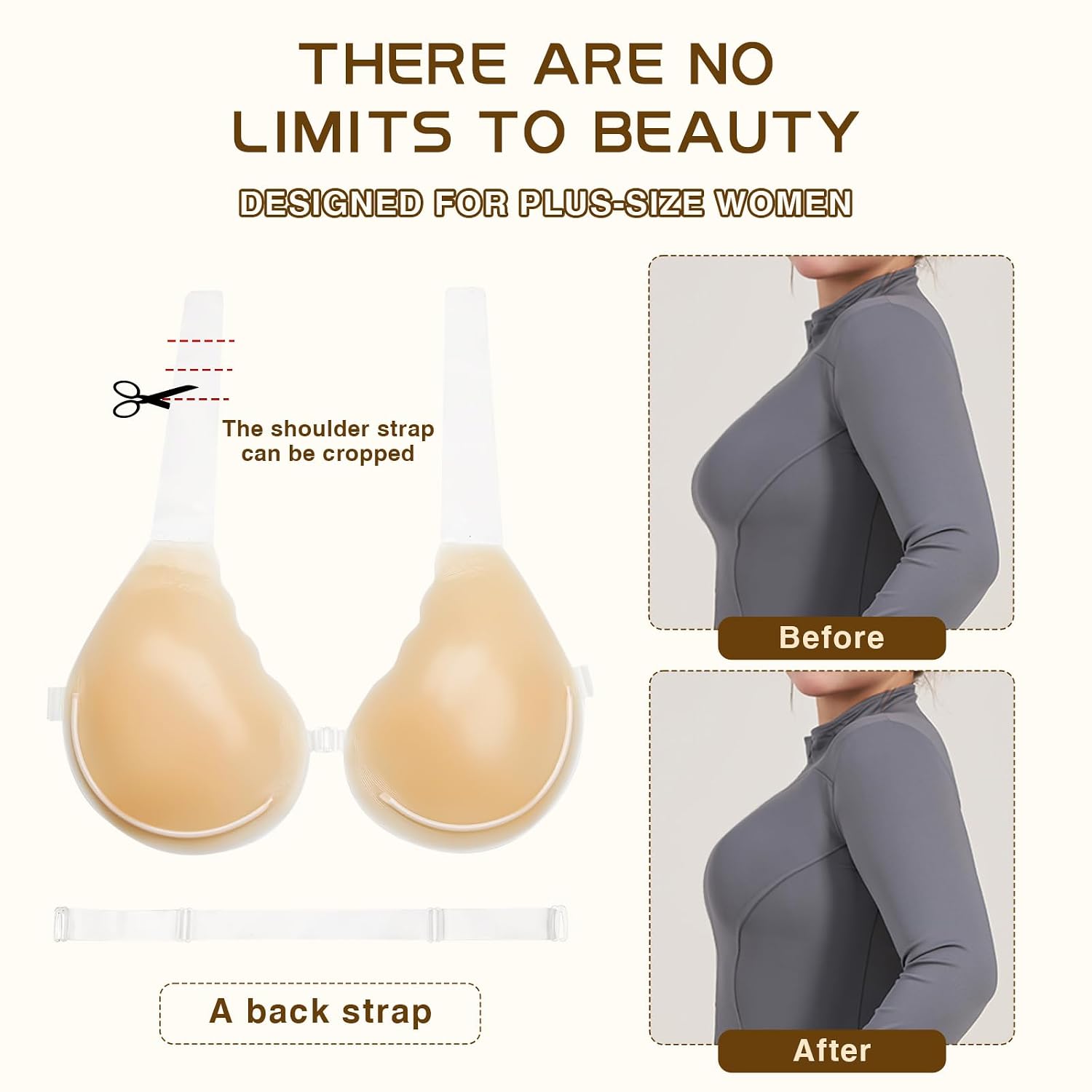 L LIONESS LUXE Backless Strapless Silicone Push-Up Bra — image 4