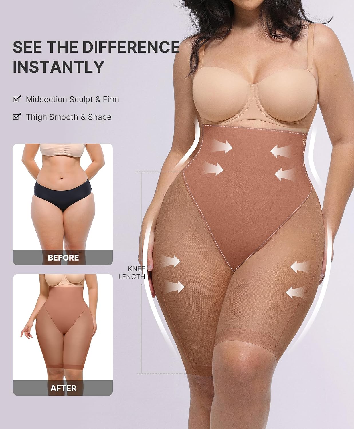SHAPELLX High Waisted Tummy Control Shapewear Shorts — image 3