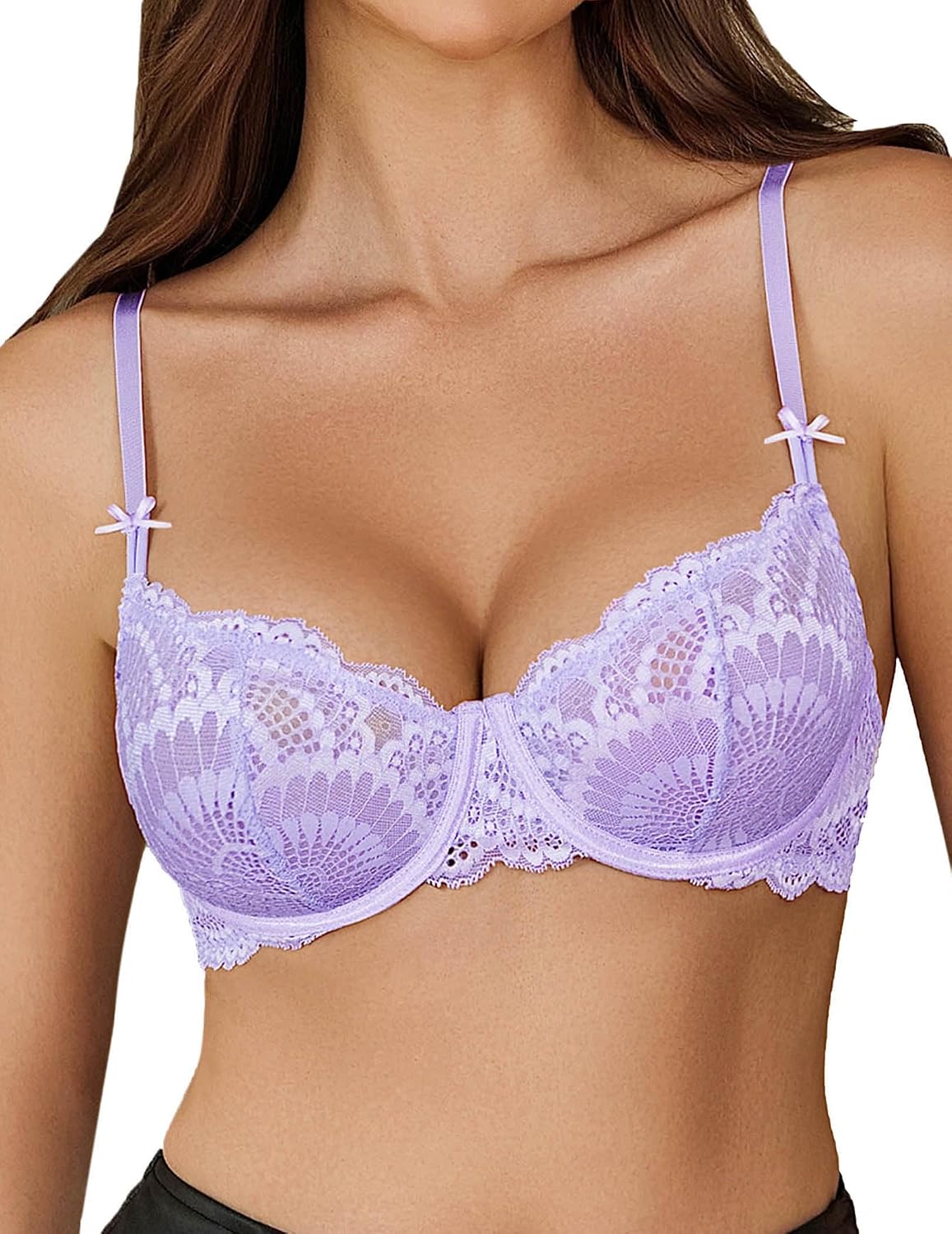 Avidlove Sheer Lace Unlined Balconette Bra — image 9