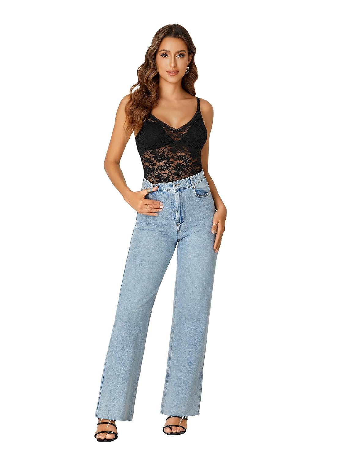 Rooscier Women's Lace Sheer Camisole — image 6