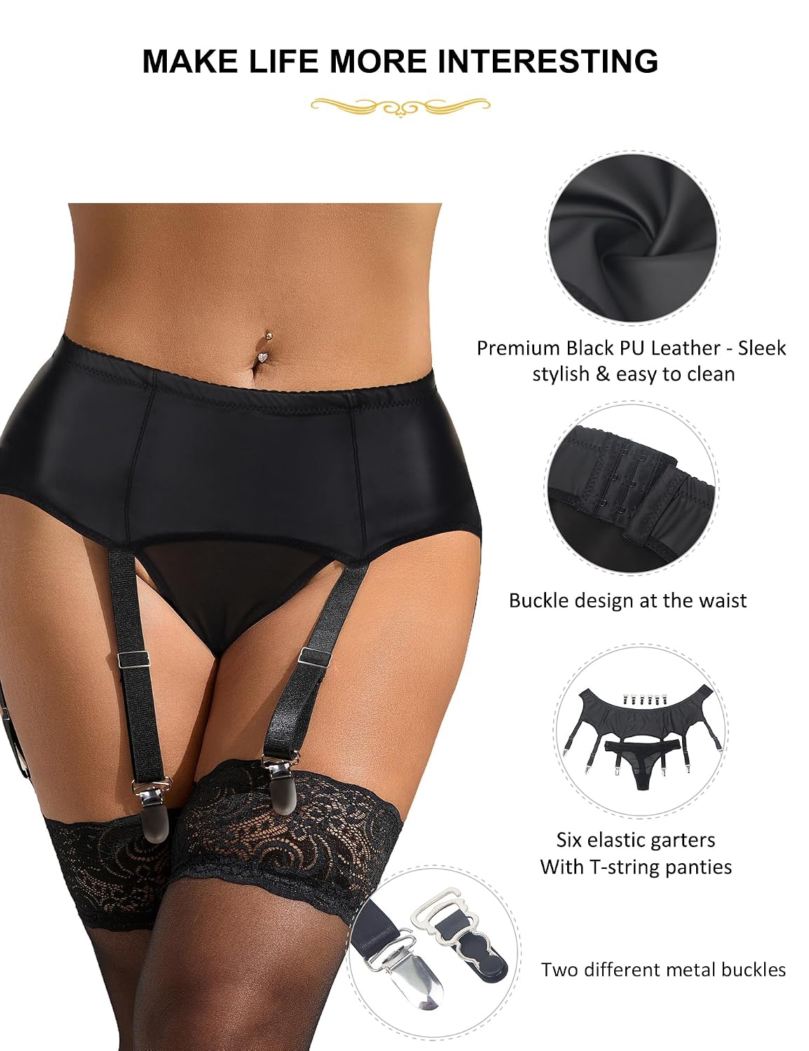 ohyeahlady Faux Leather Garter Belt — image 5