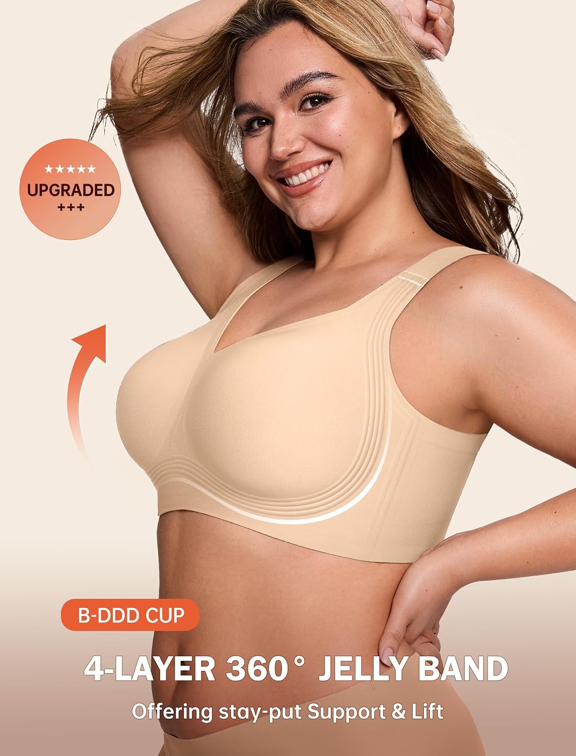 LetsJoli Women's No Underwire Push Up Bra — image 2