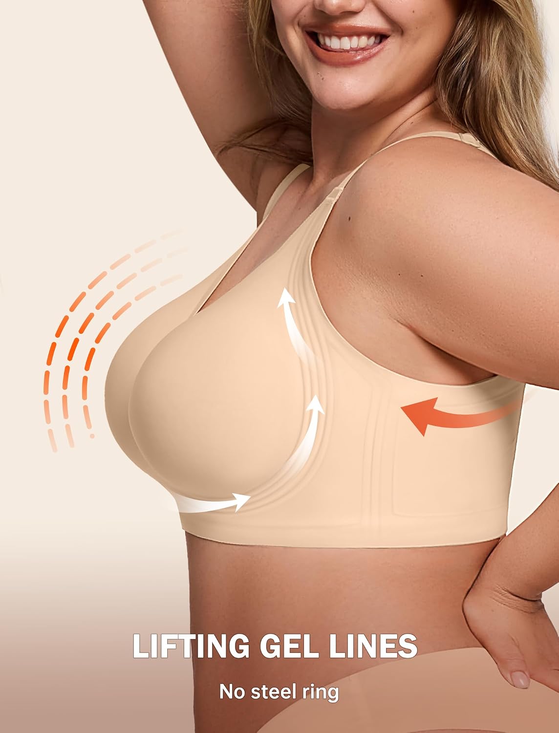 LetsJoli Women's No Underwire Push Up Bra — image 5