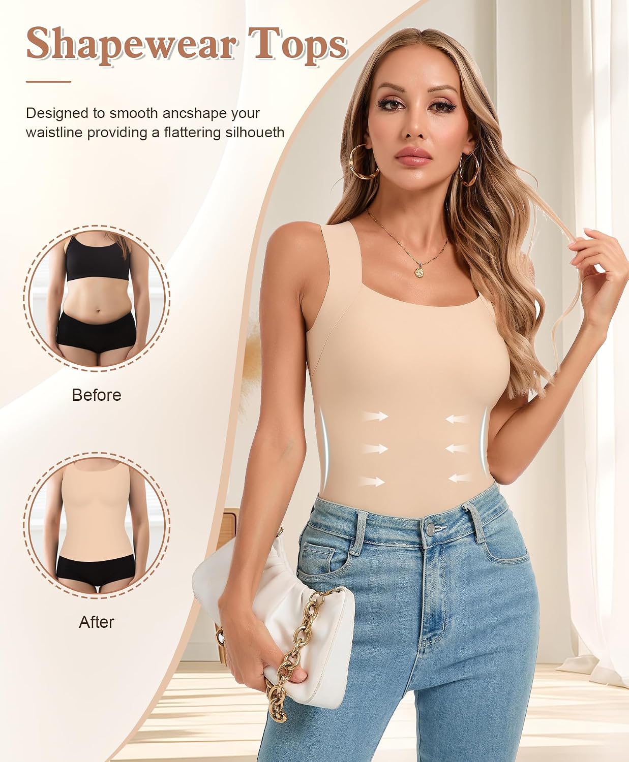VELISDE U Neck Shapewear Camisole for Women — image 5