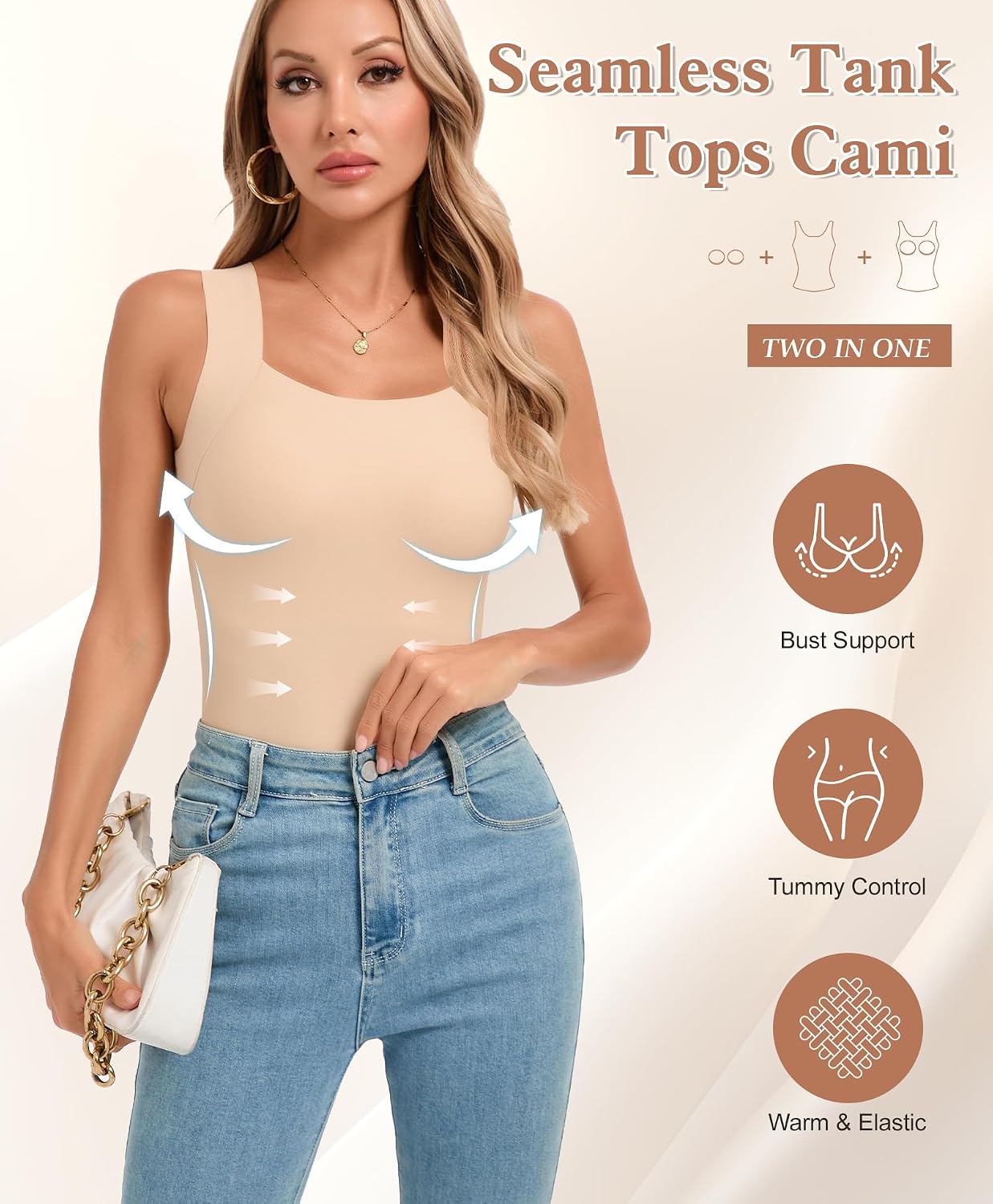 VELISDE U Neck Shapewear Camisole for Women — image 7