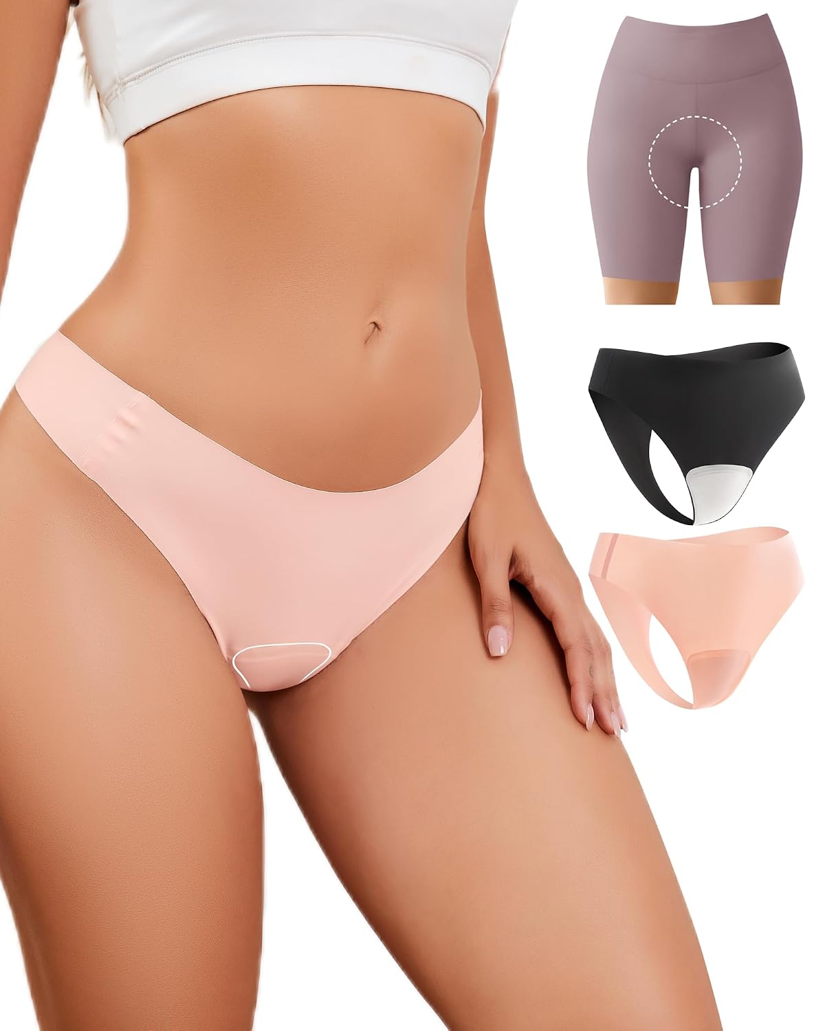 EclatBling Seamless Cotton Thong for Women