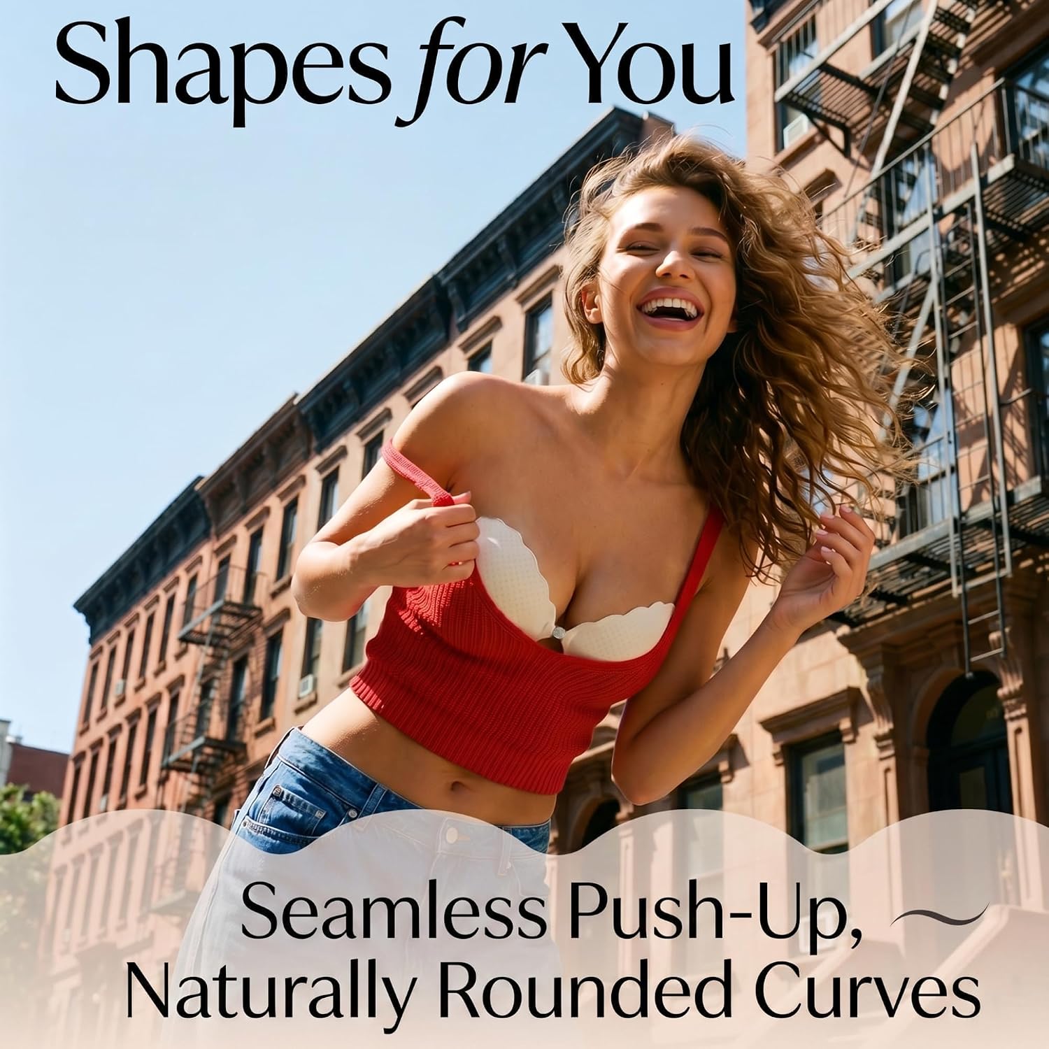 changlizi White Adhesive Push Up Strapless Bra — image 4