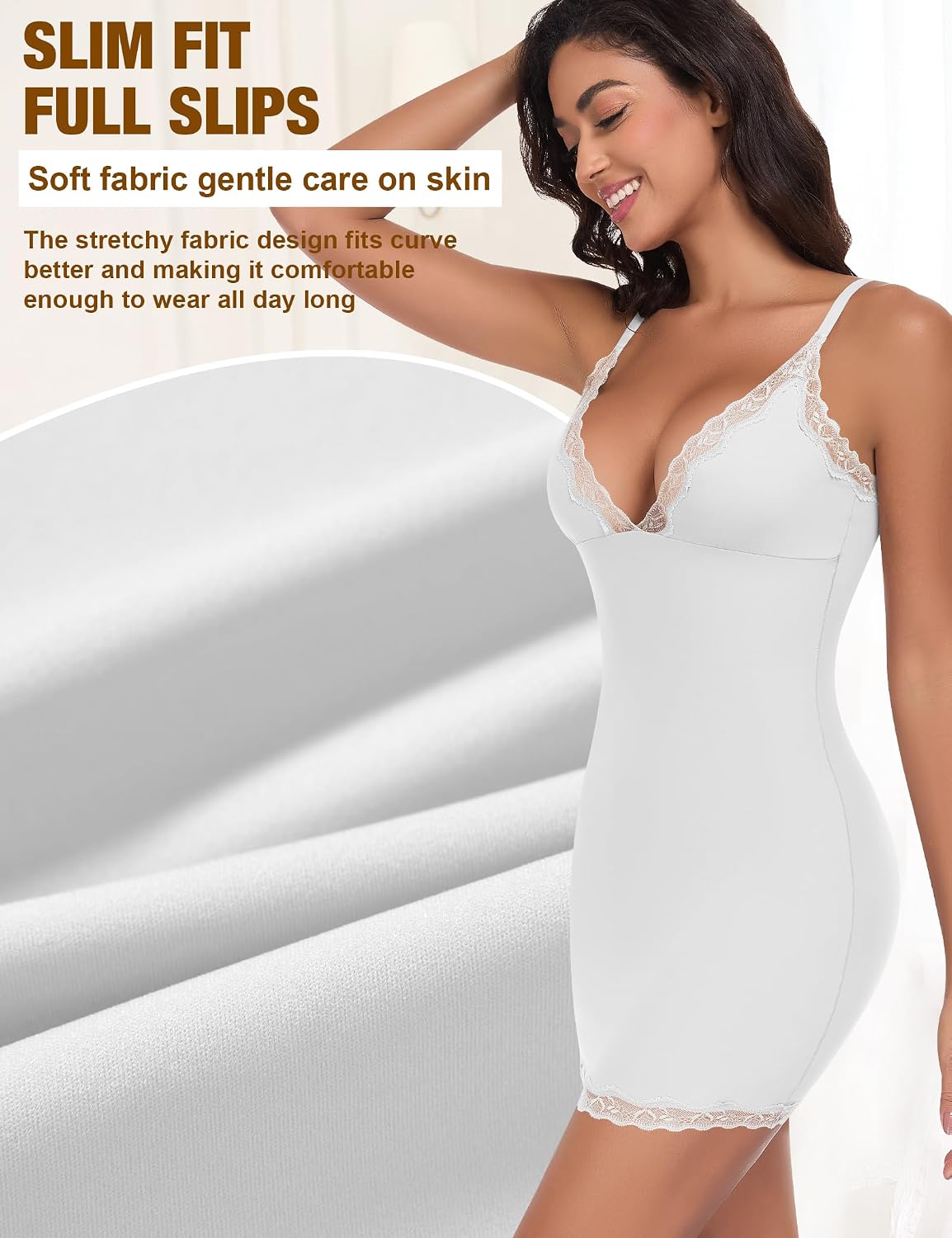 Werkiss Slim Fit Lace Trim Slip Dress — image 4
