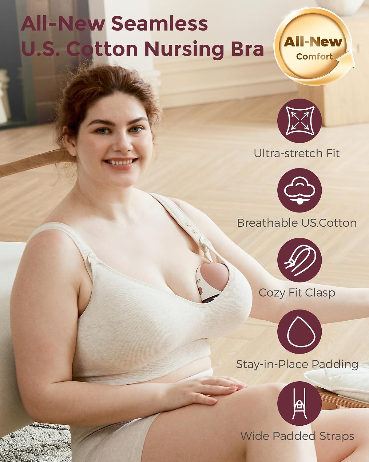 Momcozy Busty Cotton Nursing Bra for Moms — image 3