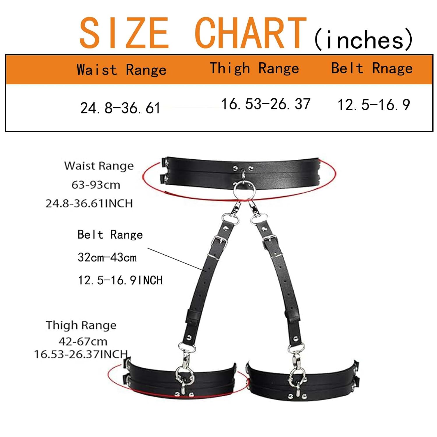 Aimery Gothic Leather Thigh Harness Garter Belt — image 6