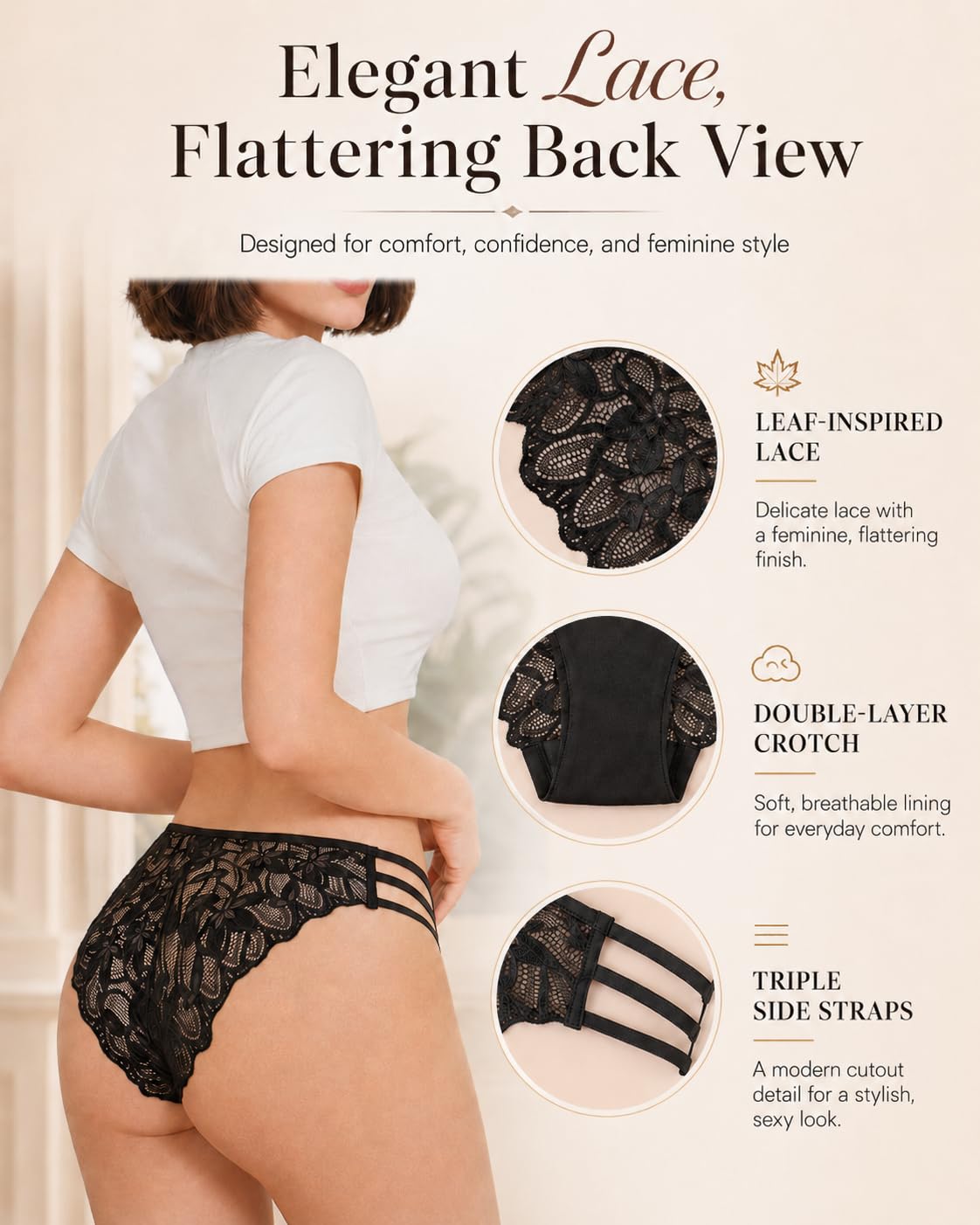 READY TO LOVE 6-Pack Lace Cheeky Panties — image 5