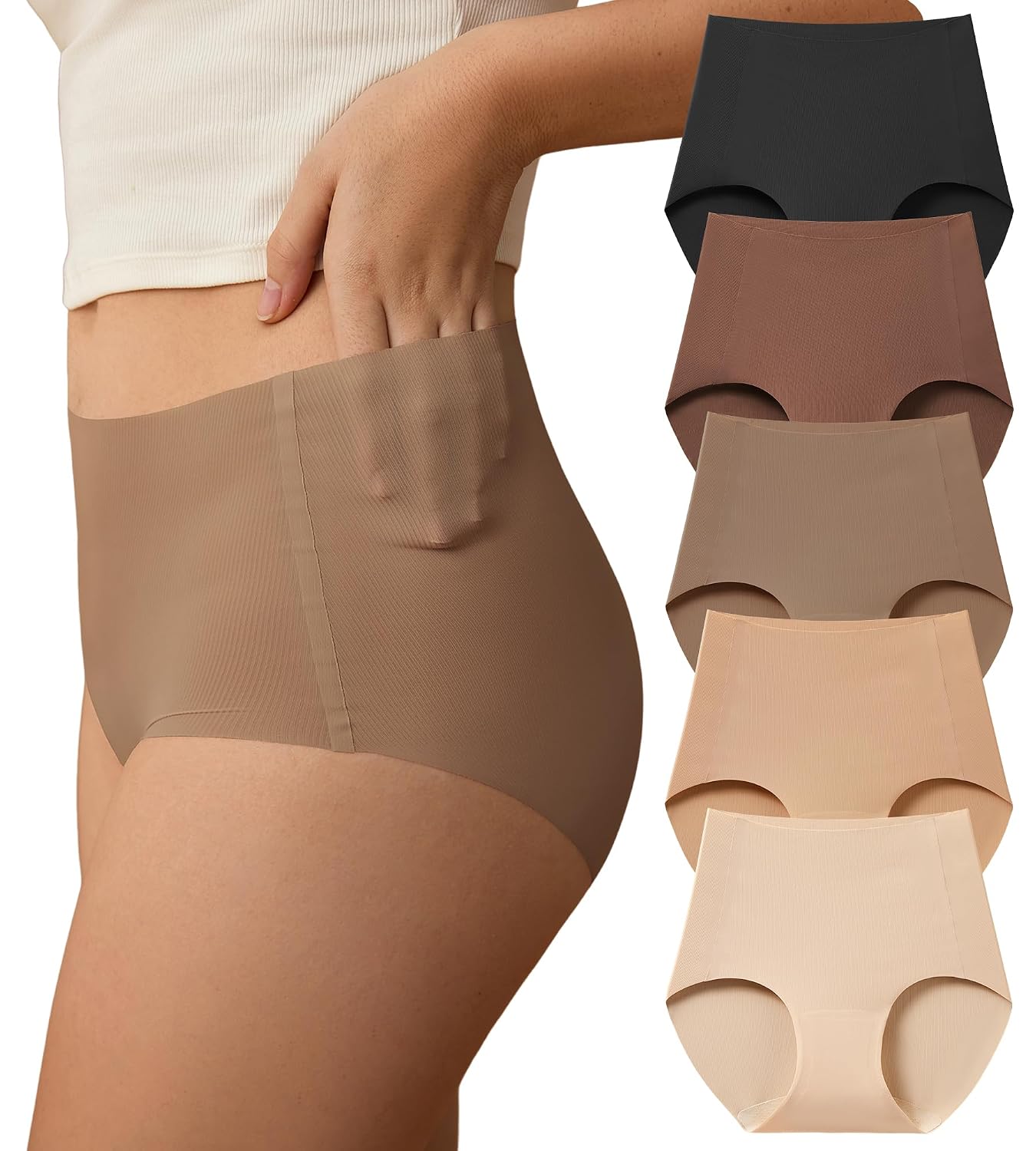 SHARICCA Seamless High Waisted Briefs for Women