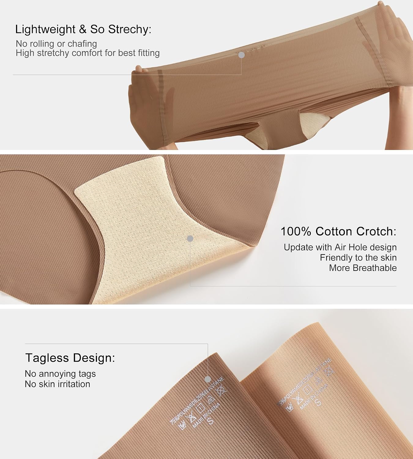 SHARICCA Seamless High Waisted Briefs for Women — image 6