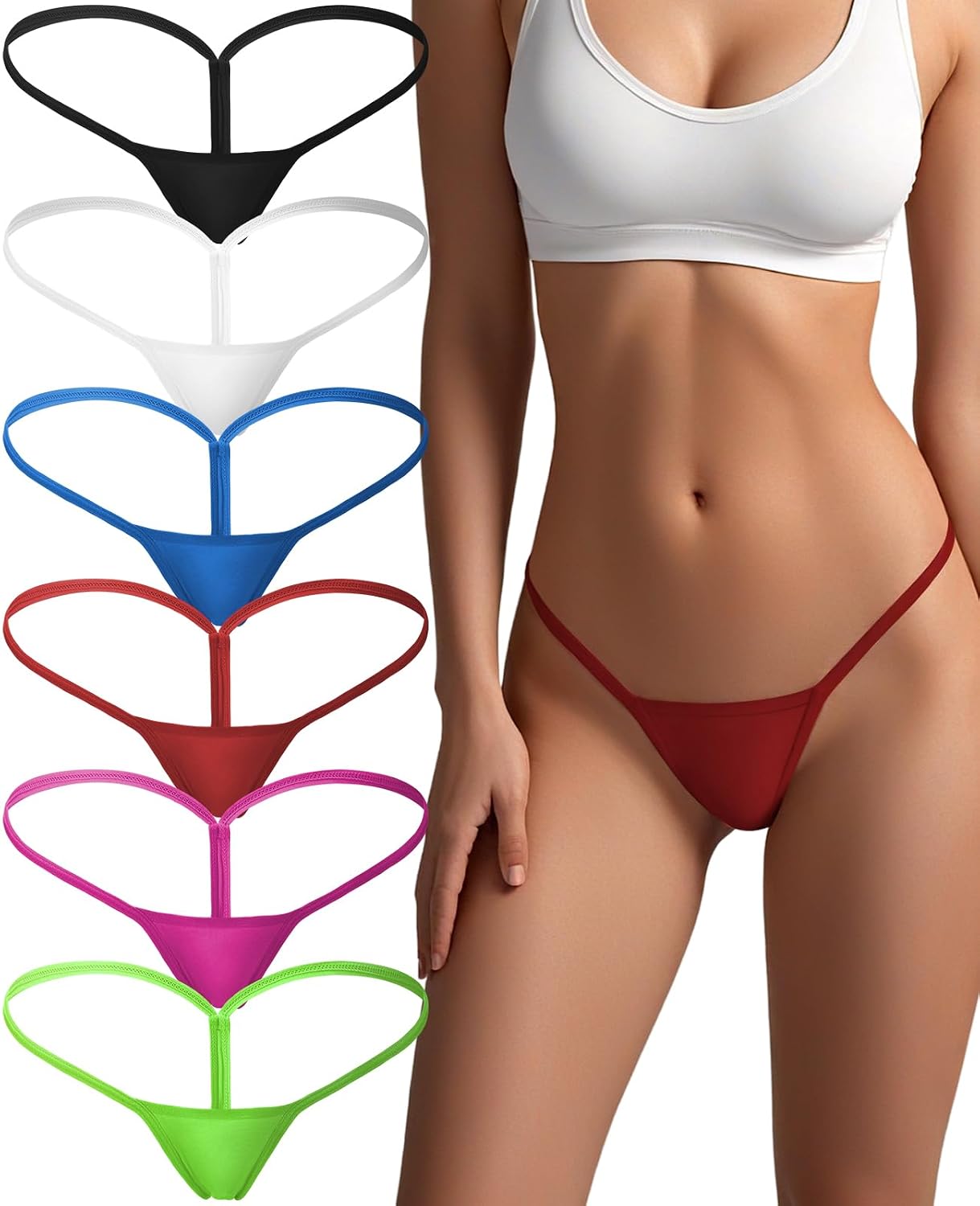 sosusu Cotton Micro G-String Thong 6-Pack
