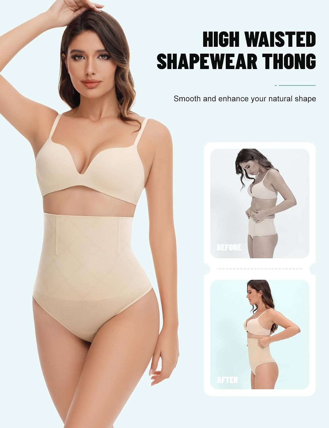 SOL LORA High Waisted Tummy Control Thong Shapewear — image 4