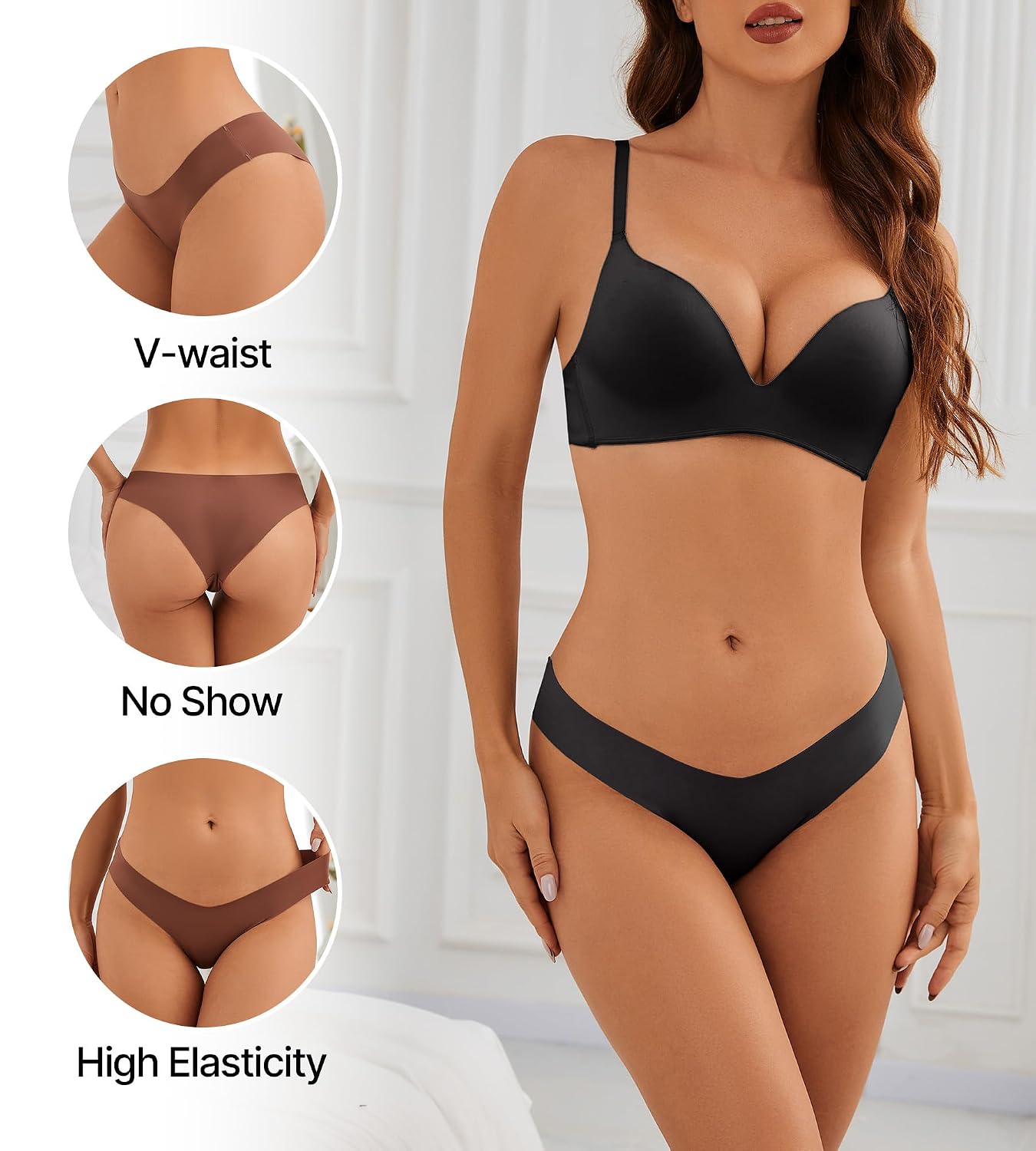 Simness Women's Seamless No Show Bikini 6 Pack — image 4