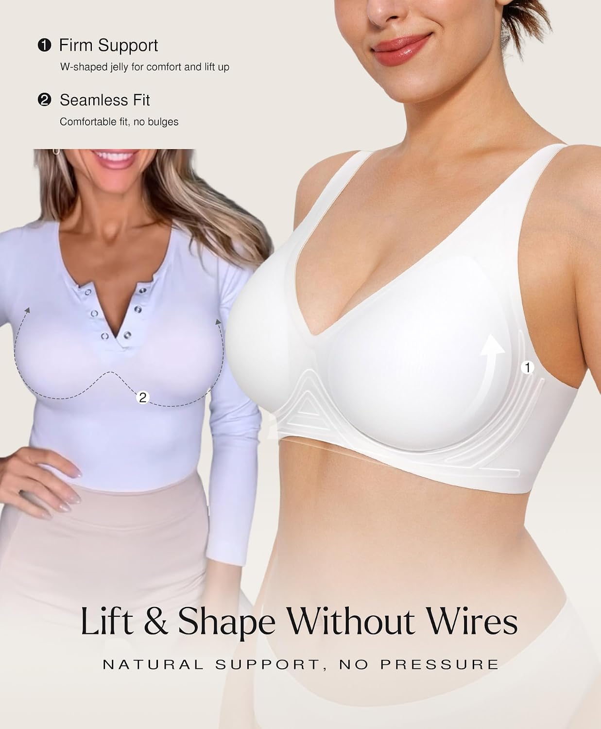 Popilush Wireless Seamless No Underwire Bra — image 2