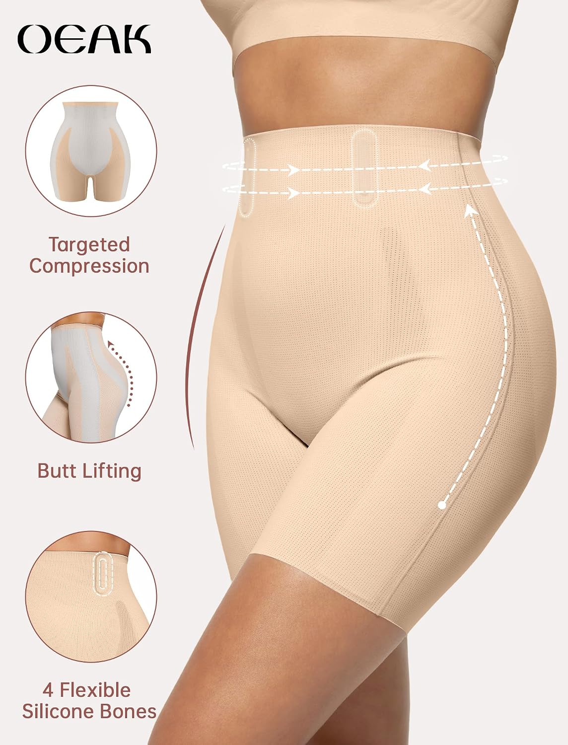 OEAK High Waisted Tummy Control Shapewear — image 3
