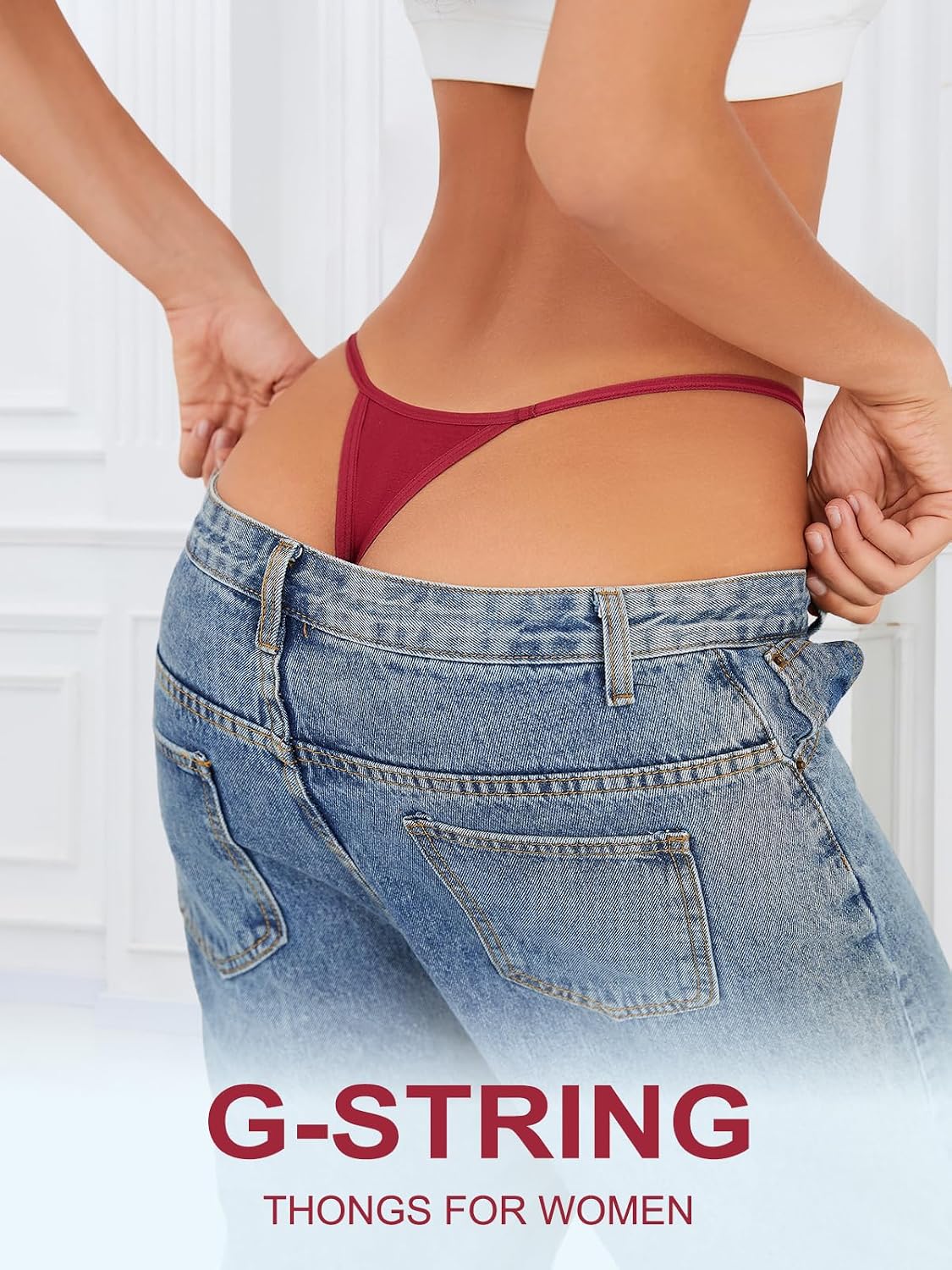 Oshkang Cotton G-String Thongs for Women 8-Pack — image 5