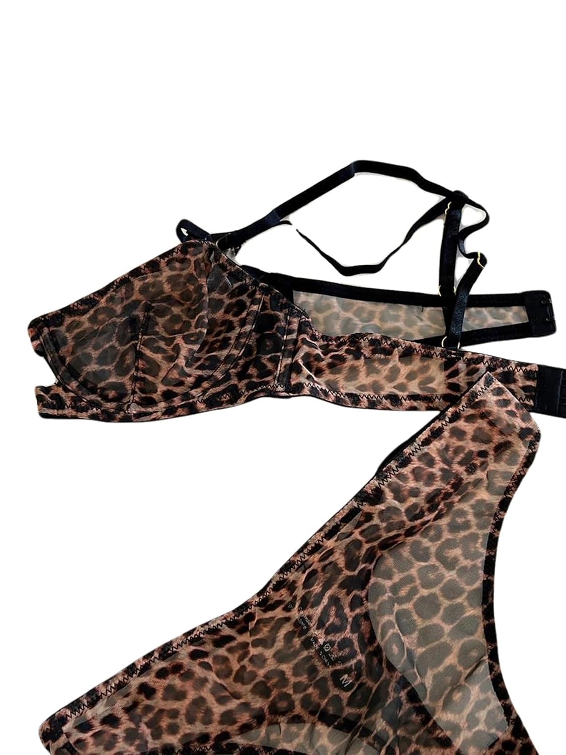 Aimedalis Sexy Mesh Leopard Print Lingerie Set — image 8