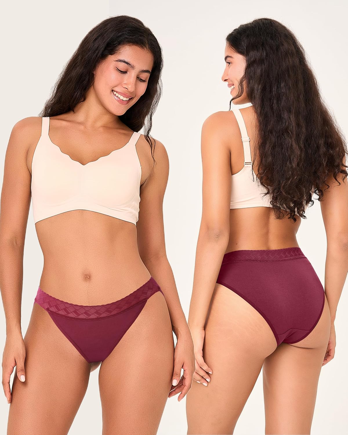 BAMBOO COOL High Cut Lace Bikini 6-Pack — image 3