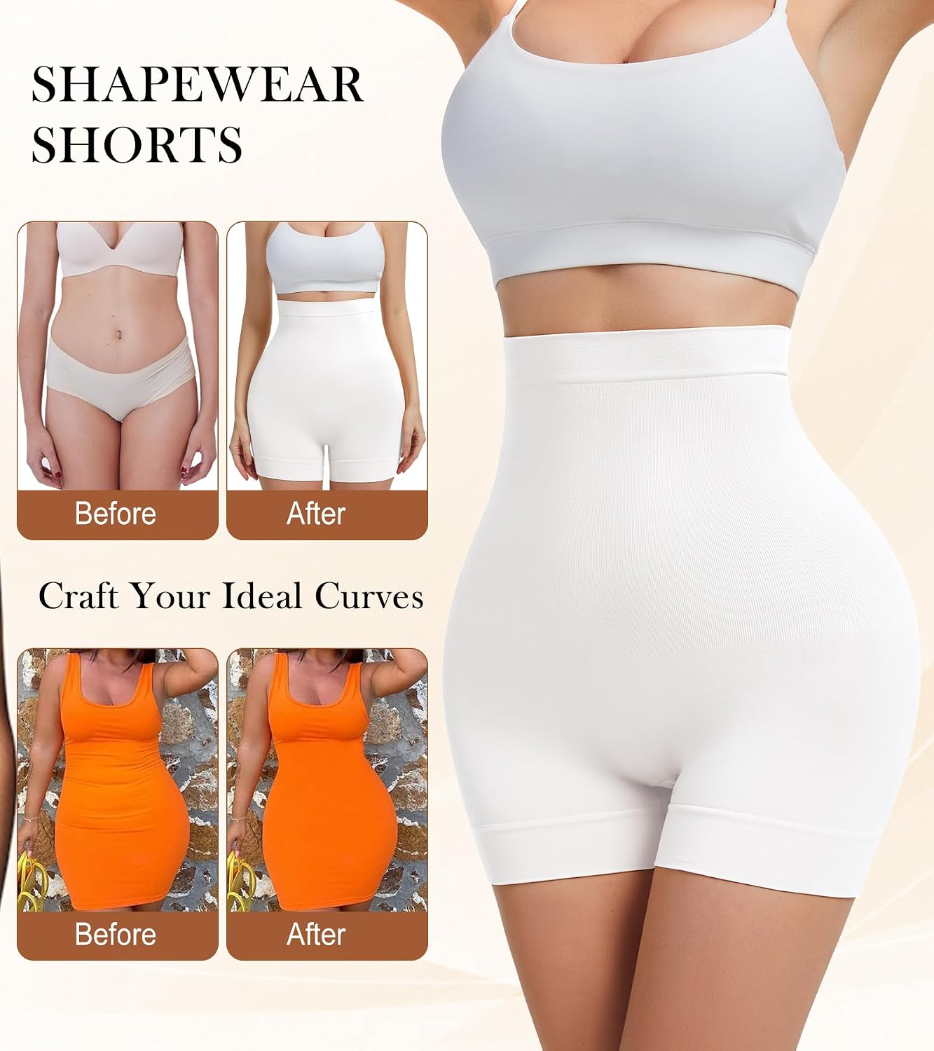 ciksob High Waisted Shapewear Shorts for Women — image 3