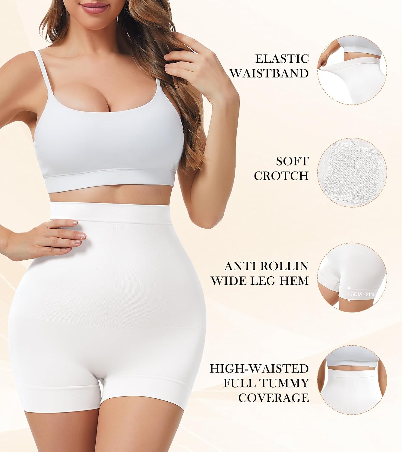 ciksob High Waisted Shapewear Shorts for Women — image 4