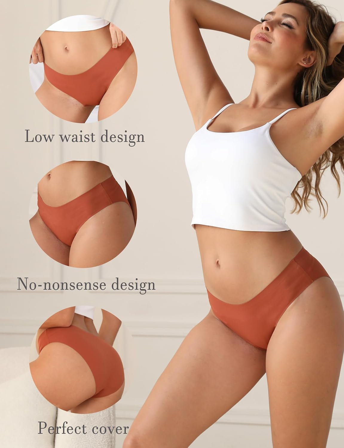 WAYIQE Seamless Invisible Bikini Panties 6-Pack — image 4