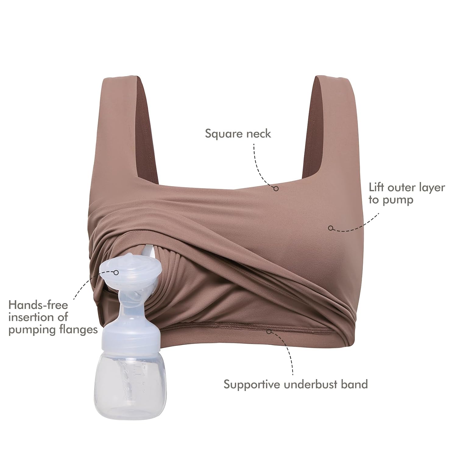 MOMANDA Longline Square Neck Pumping Bra — image 2