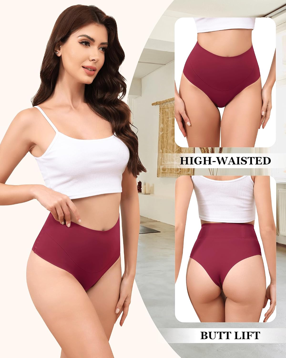 LEVAO 4-Pack High Waist Seamless Thong — image 2