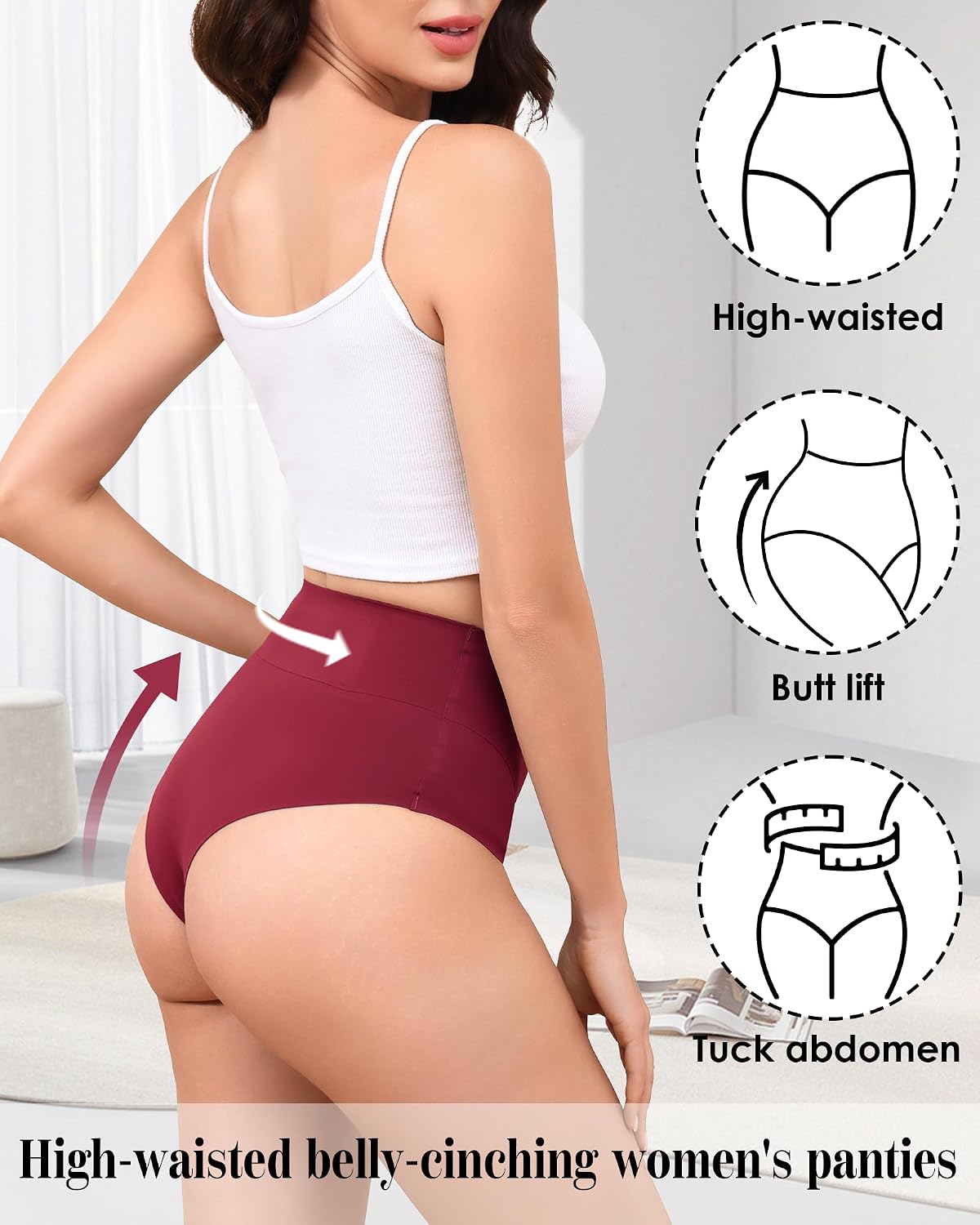 LEVAO 4-Pack High Waist Seamless Thong — image 3