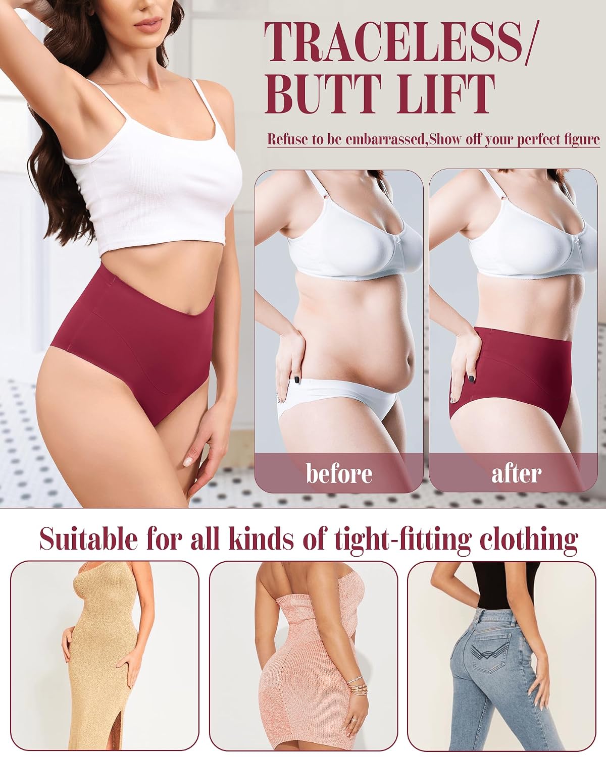 LEVAO 4-Pack High Waist Seamless Thong — image 4