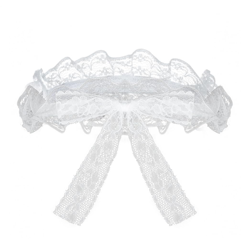 White Lace Wedding Garter by Miaband — image 6