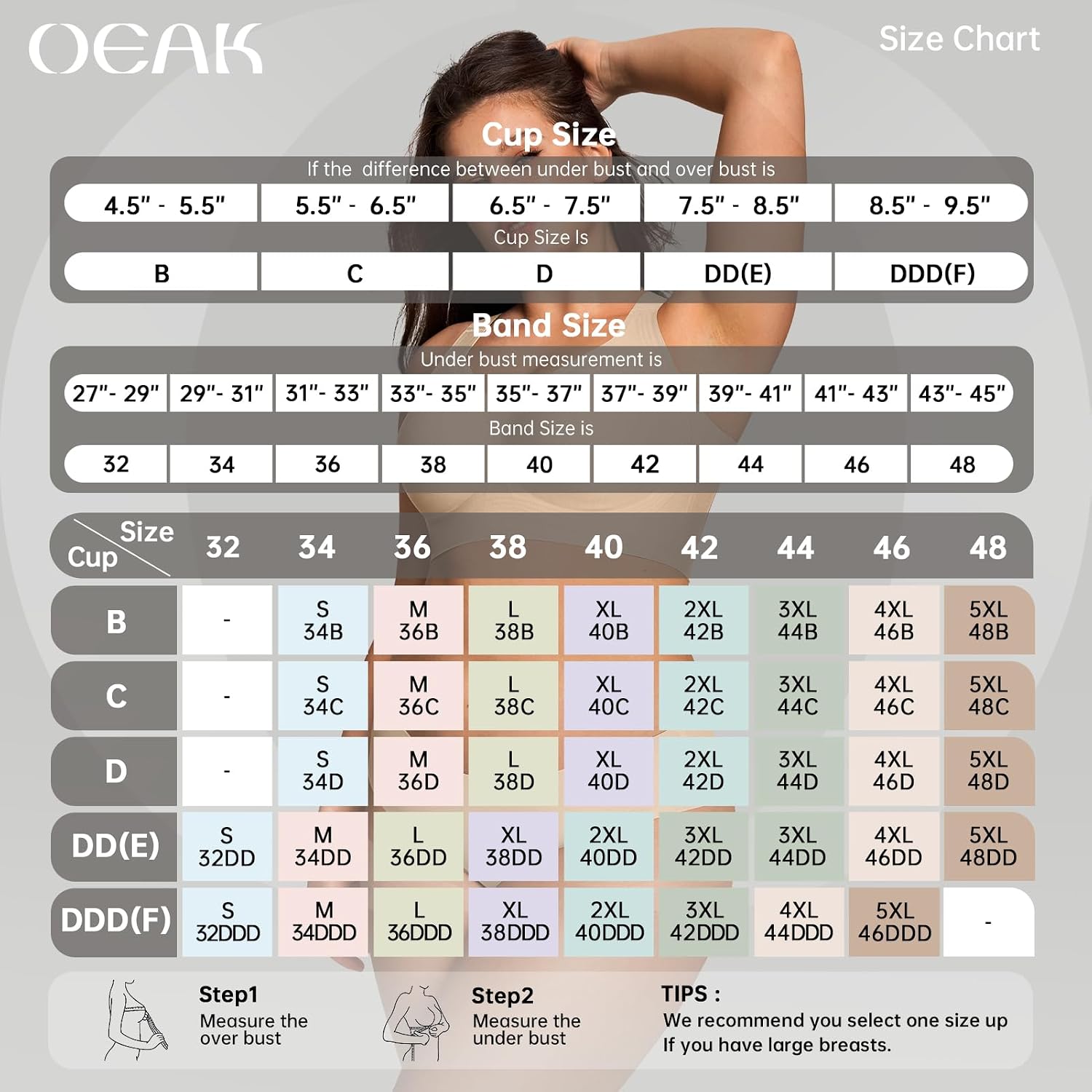 OEAK Women's Wireless Jelly Push Up Bra — image 6
