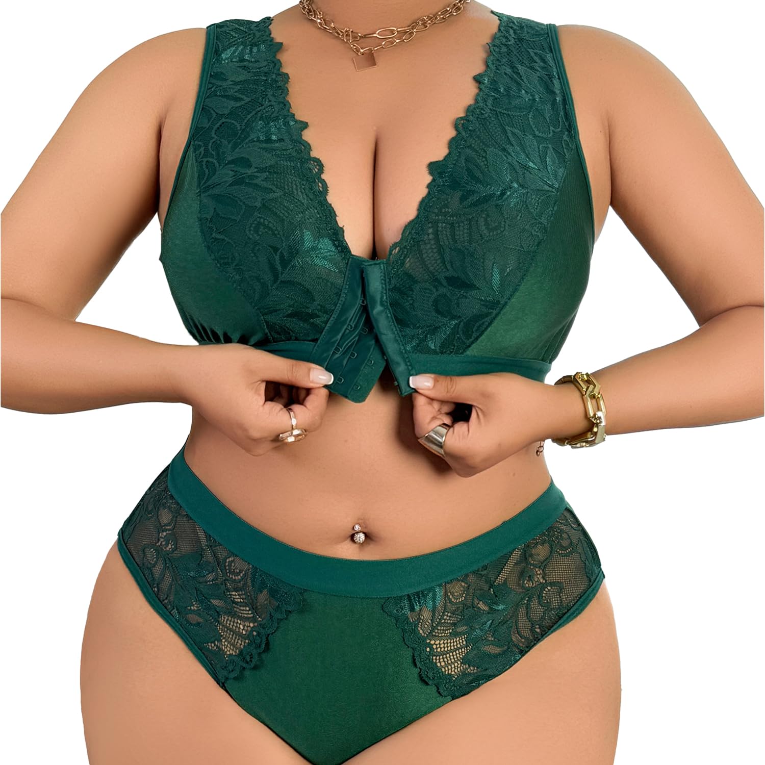 SecWpnConfy Plus Size Lace Lingerie Set — image 2